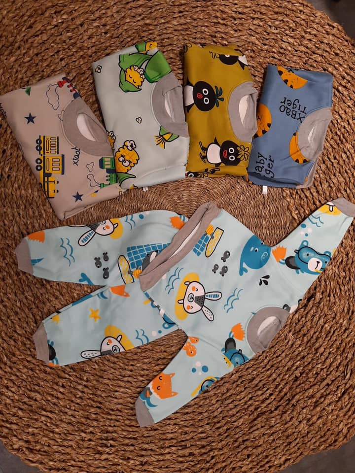 Combo 5 bộ Nỉ lót lông ấm áp cho bé