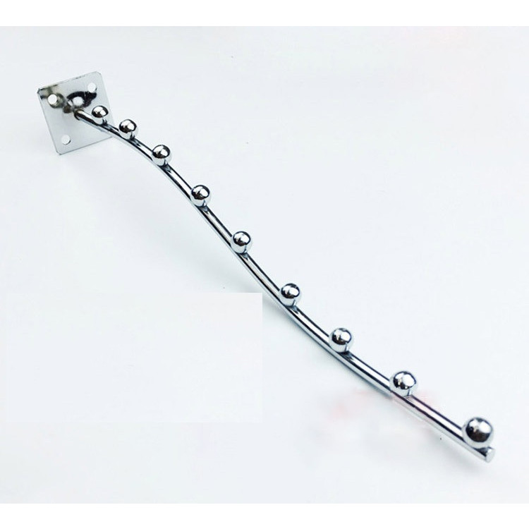 Combo 20 Móc treo quần áo shop thời trang dạng bi cong inox - 9 bi dài 32cm