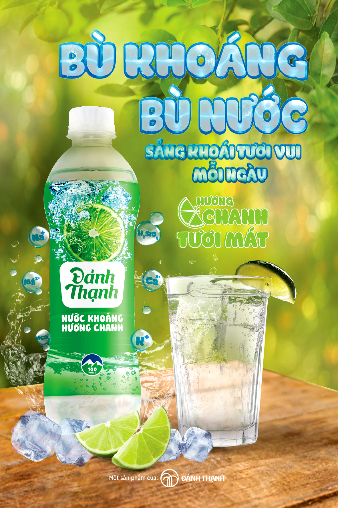 Lốc 6 chai Nước Khoáng Thiên Nhiên Có Ga Đảnh Thạnh Khoáng Chanh 430ml (Đảnh Thạnh Ngọt)