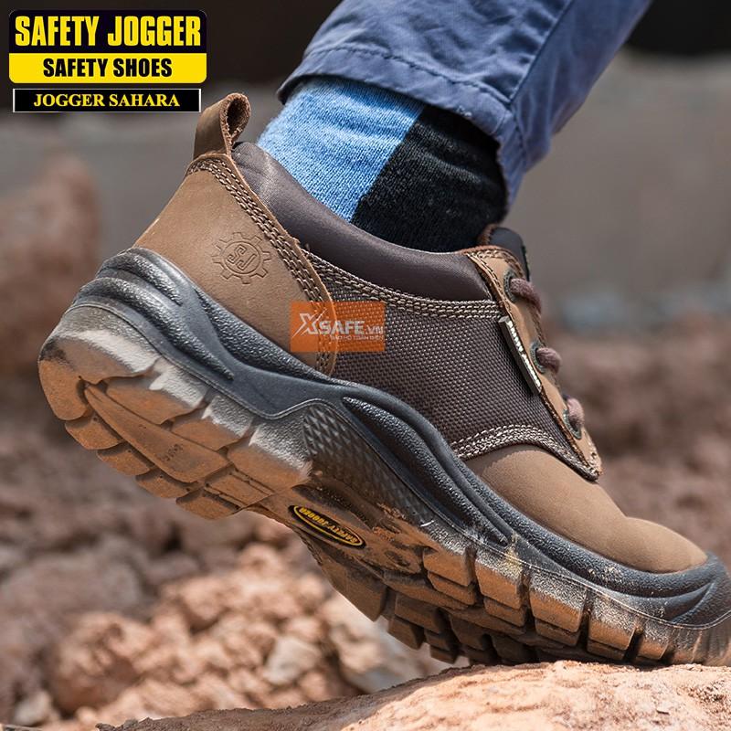 Giày bảo hộ lao động nam Jogger Sahara S3 da ngựa siêu bền, chống nước, chống đinh, trơn trượt Giày công trình, nhà máy