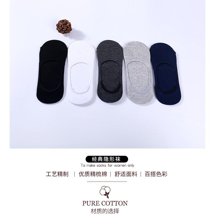 ComBo 10 Đôi Tất Vớ Nam Nữ Tất Lười Xuất Khẩu Cao Cấp Có đệm gót sillicon