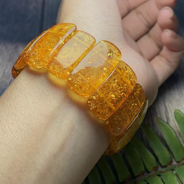 Hổ Phách Baltic Cognac vàng sáng 28mmx12mm cao cấp Hadosa