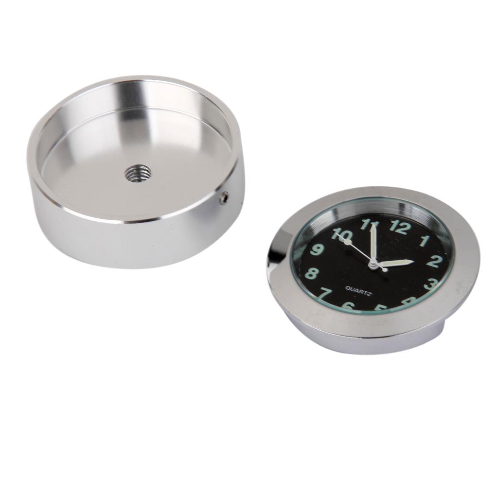 Waterproof Chrome Motorcycle Bike Handle Bar Mount Clock for