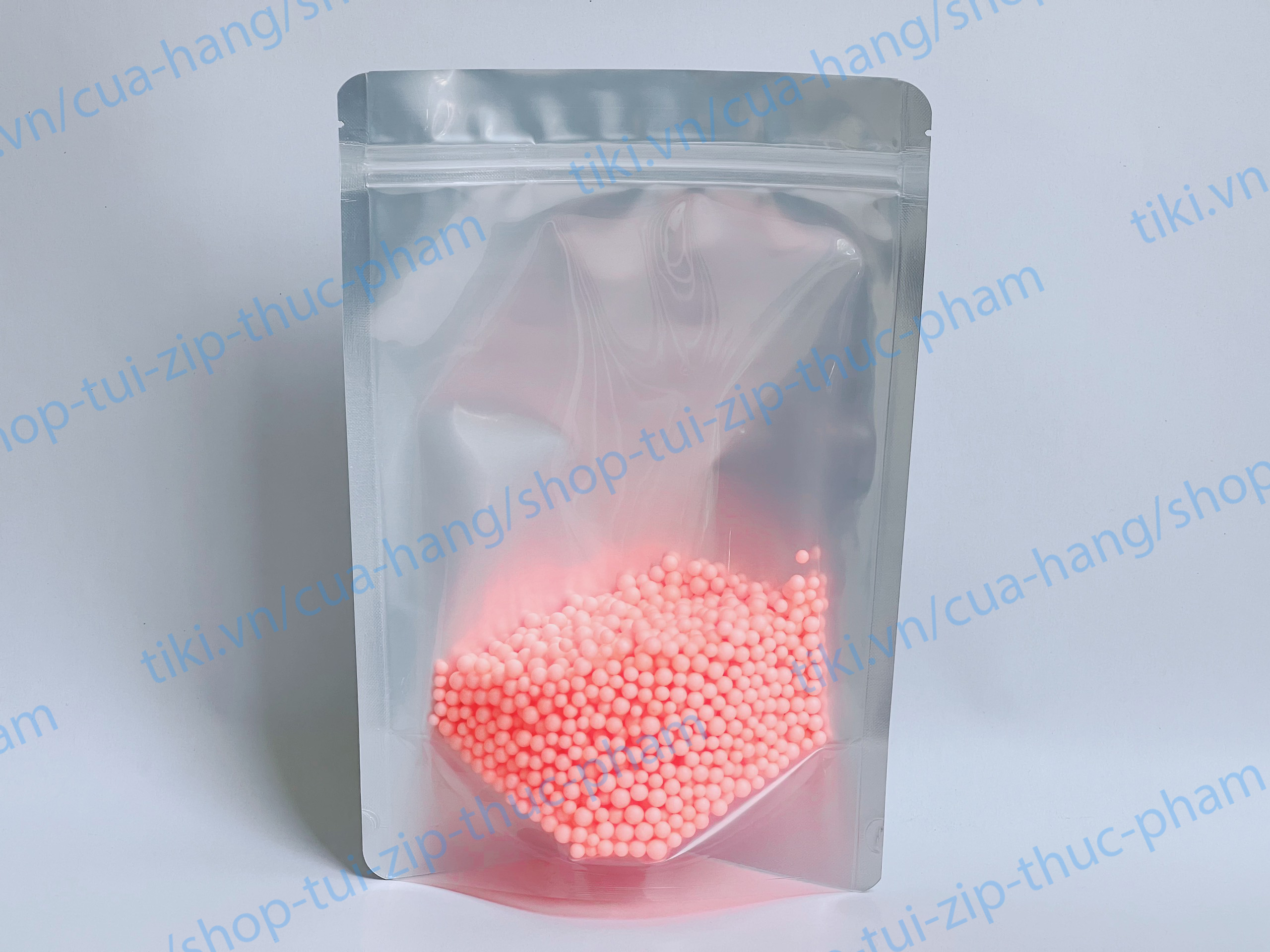 1kg Túi Zip Bạc đáy đứng - Bao zip bạc 1 mặt trong - Túi đựng đồ ăn vặt, bánh kẹo, thực phẩm khô nhìn thấy sản phẩm bên trong - size