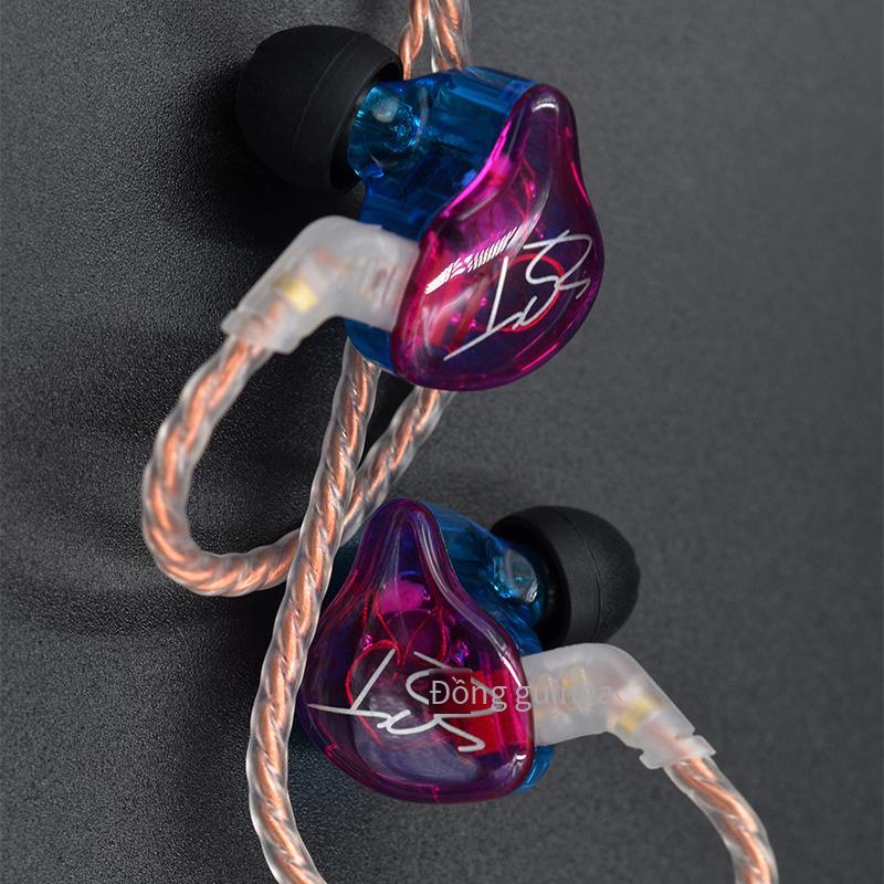 Tai nghe vòng sắt KZ-ZST giá thấp nhất tai nghe sắt chuyển động trong tai điện thoại di động có loa siêu trầm điều khiển bằng dây tai nghe nhạc kép