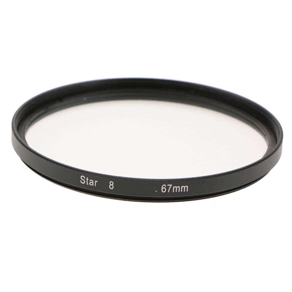Star-Effect Starburst Twinkle 8-Point Rotated Cross Screen Glass Filters Set - 62mm/67mm/72mm + Filter Spanner Tool