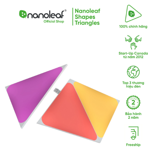 Đèn thông minh Nanoleaf Shapes Tam Giác 3 ô đèn (Bộ mở rộng)