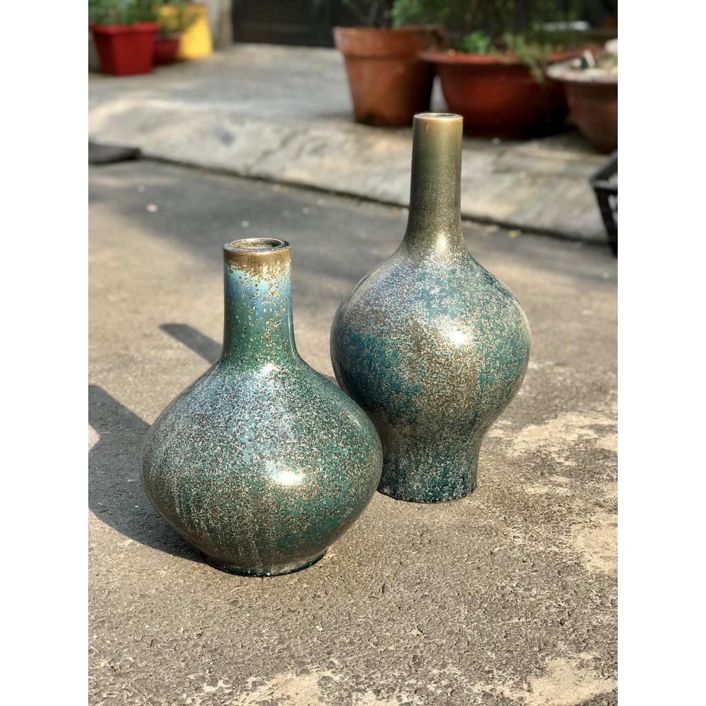 BÌNH HOA GỐM SỨ XUẤT KHẨU TRANG TRÍ DECOR BÌNH CẤM HOA XK16