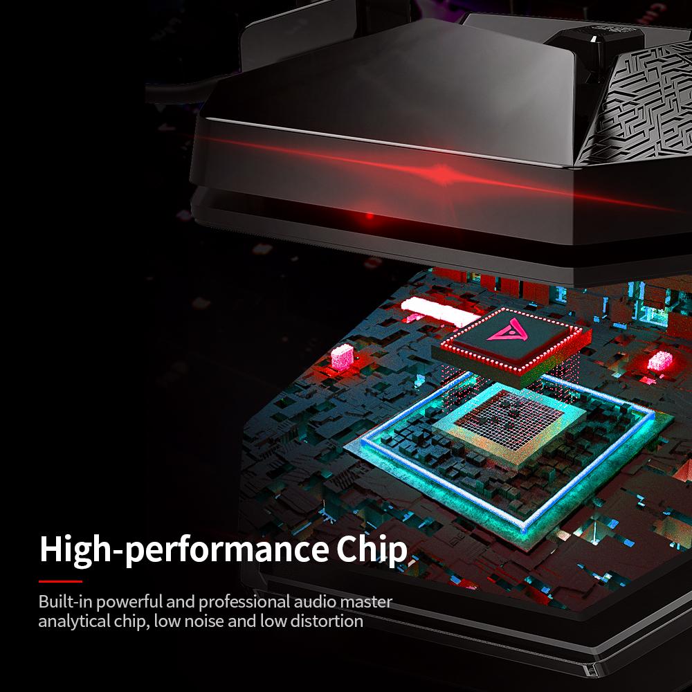 Micrô máy tính giảm tiếng ồn USB có hiệu ứng ánh sáng RGB TSP201