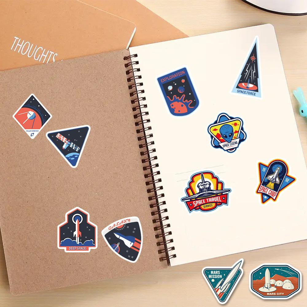 Sticker DU HÀNH VŨ TRỤ SPACE trang trí mũ bảo hiểm,guitar,ukulele,điện thoại,sổ tay,laptop-mẫu S67