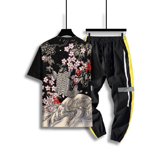 Set Bộ ComBo jogger màu đen áo ngộ nghĩnh thể thao giá rẻ - SH06