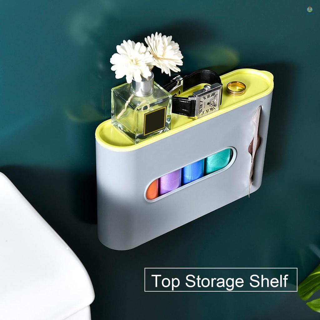 Hộp đựng túi rác bằng nhựa gắn tường tự dính tiện dụng nancy3478