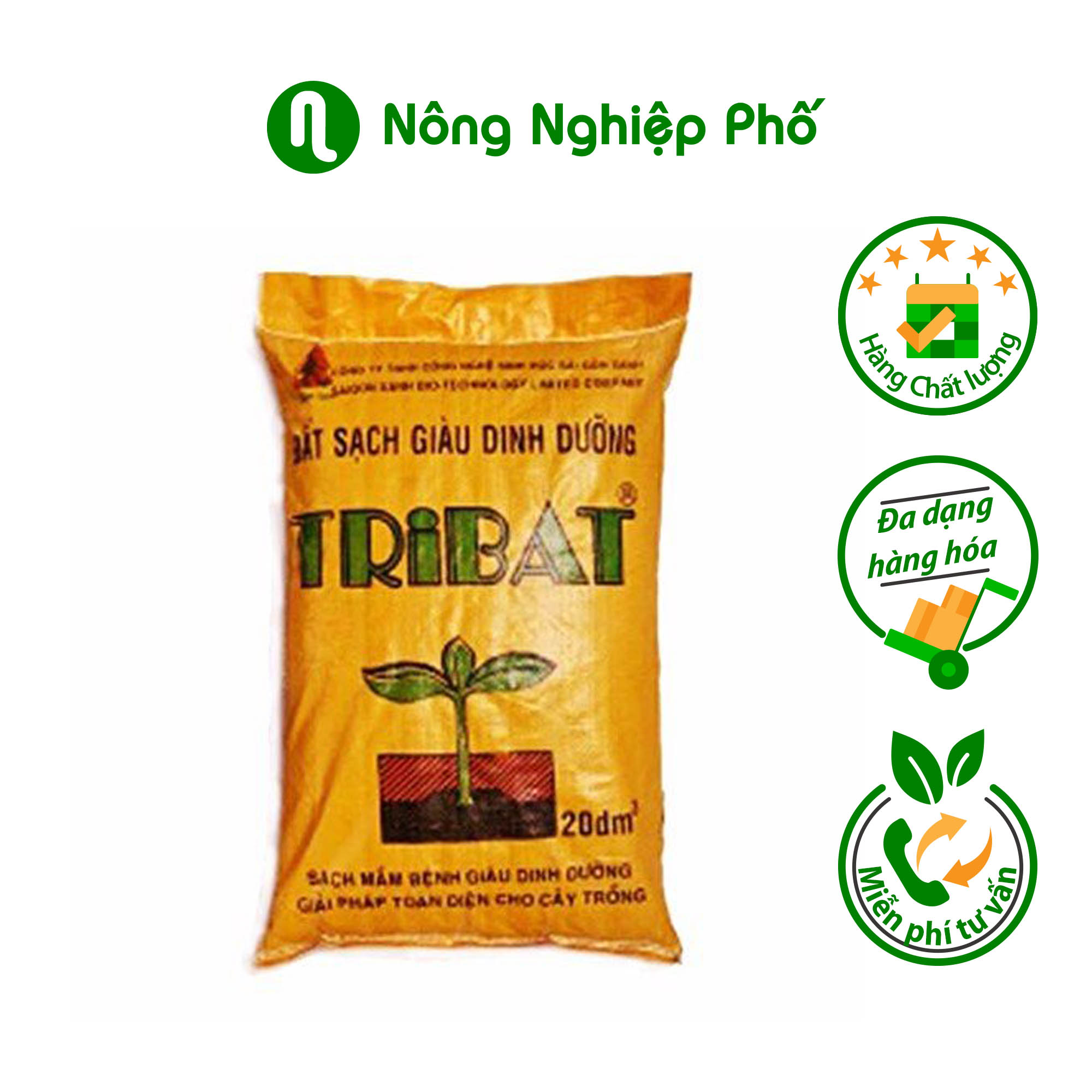 Đất Sạch Tribat Giàu Dinh Dưỡng 20dm3