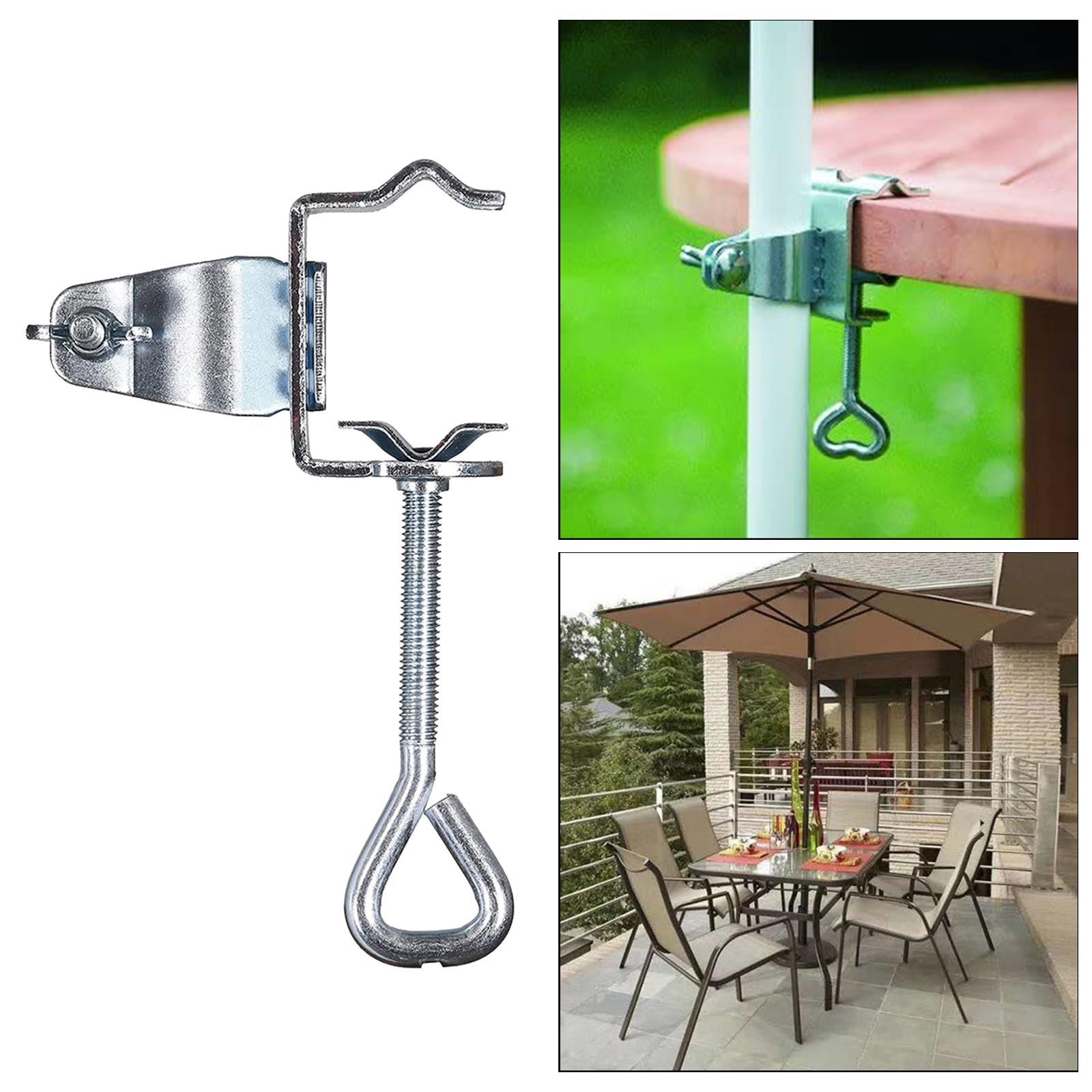 Umbrella Clamp Umbrella Stand Bench  Patio Umbrella Holder, Premium Umbrella Mount Clamp Umbrella Stand Fixed Clip for Beach Courtyard Balcony