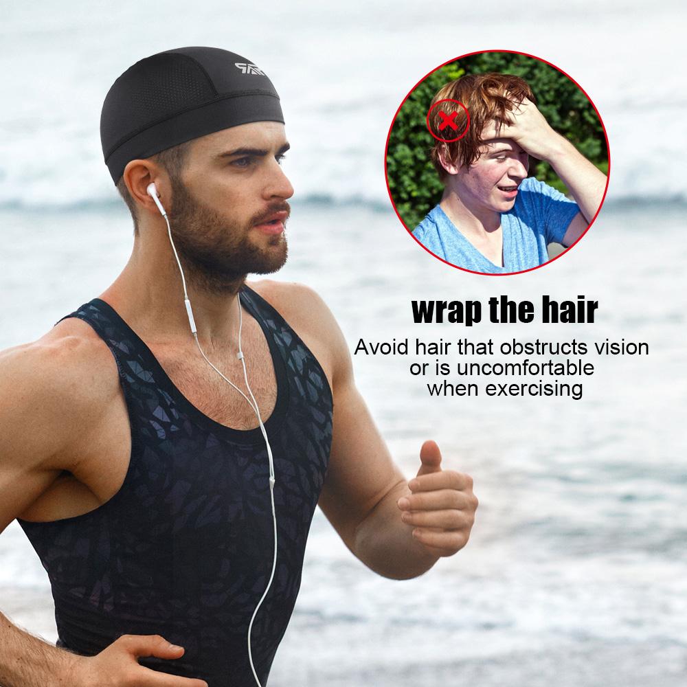 Mũ Đi Xe Đạp Thể Thao Mùa Hè Thoáng Khí Xe Đạp Chạy Bộ Đi Xe Đạp Bóng Chày Bò Nón Mũ Bảo Hiểm Lót Bộ Đội Trùm Đầu Nam Nữ Color: White