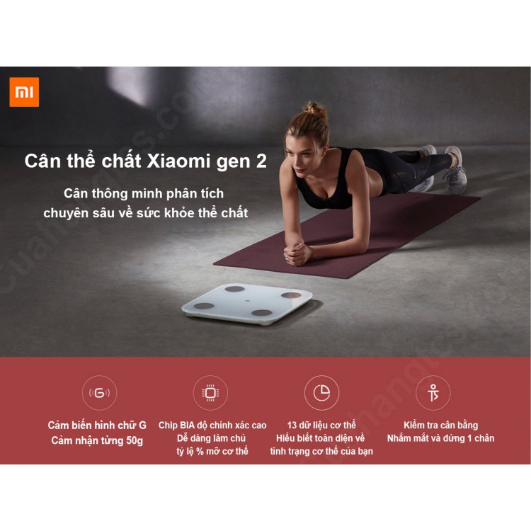 Cân điện tử thông minh Xiaomi Body Composition Scale 2 - Chính hãng