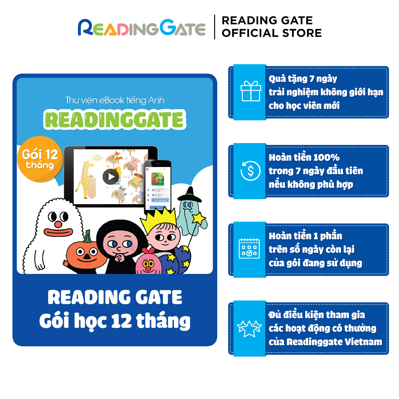 Reading Gate - ứng dụng đọc sách học tiếng anh đa nền tảng web/ Android/ IOS