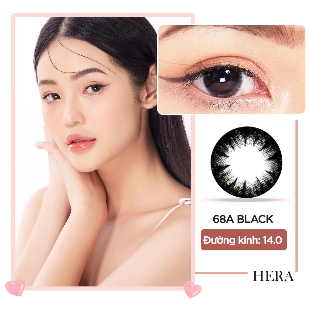 Kính Áp Tròng Hera Đen Huyền Bí Không Độ MYSTIC SHADOW Nhập Khẩu Hàn Quốc Lens Không Cận 6 Tháng