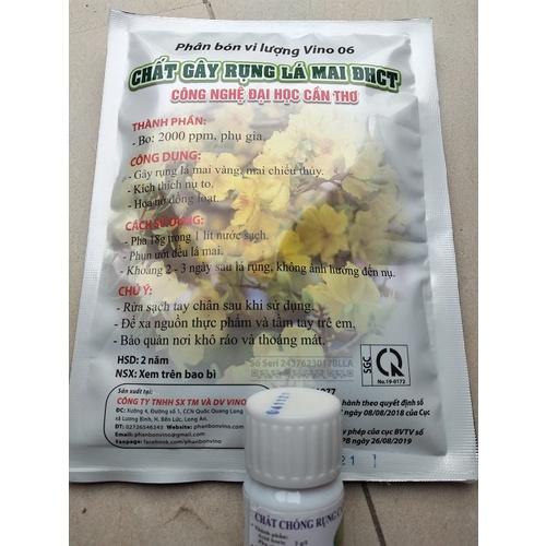 Combo dành cho hoa mai ĐHCT ( 1 gói rụng lá 180g + 1 chai chống rụng cánh hoa 20ml)