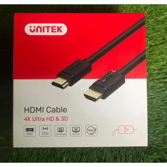 Dây Cáp HDMI Unitek Loại 10M Tốc độ cao 4K Ultra HD &amp; 3D - Hàng Chính Hãng