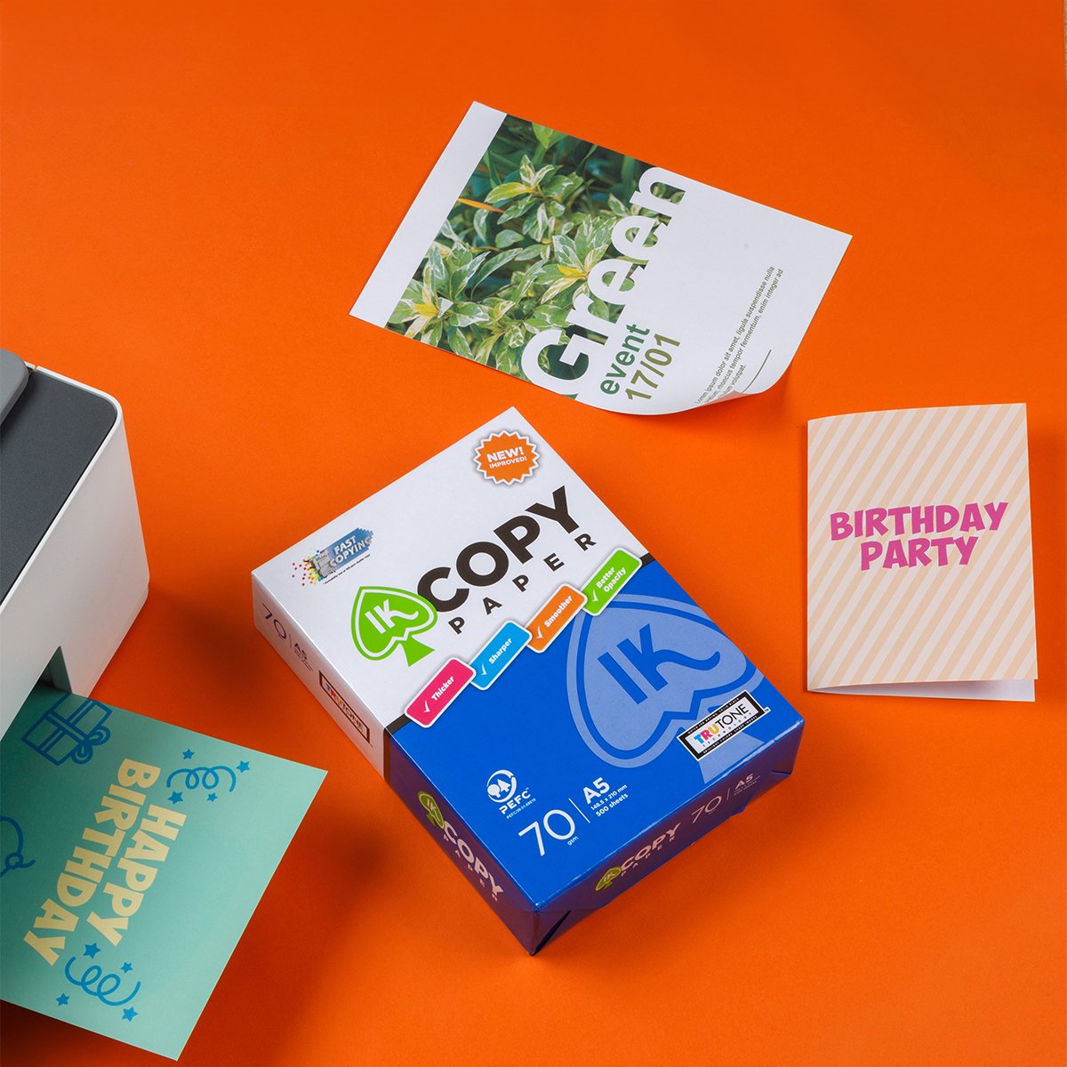 Combo 10 Ream giấy A5 70 gsm IK Copy (500 tờ) - Hàng nhập khẩu Indonesia hàng nguyên thùng tiện lợi hơn