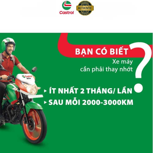 Dầu nhớt xe tay ga Castrol POWER1 SCOOTER 4-AT 10W-40 0.8L - Hàng Chính Hãng