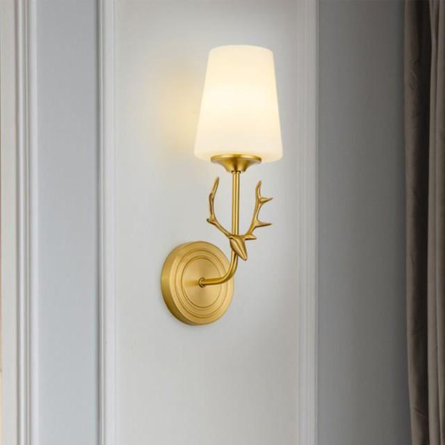 Đèn tường sừng hươu trang trí nội thất sang trọng, hiện đại - kèm bóng LED chuyên dụng.