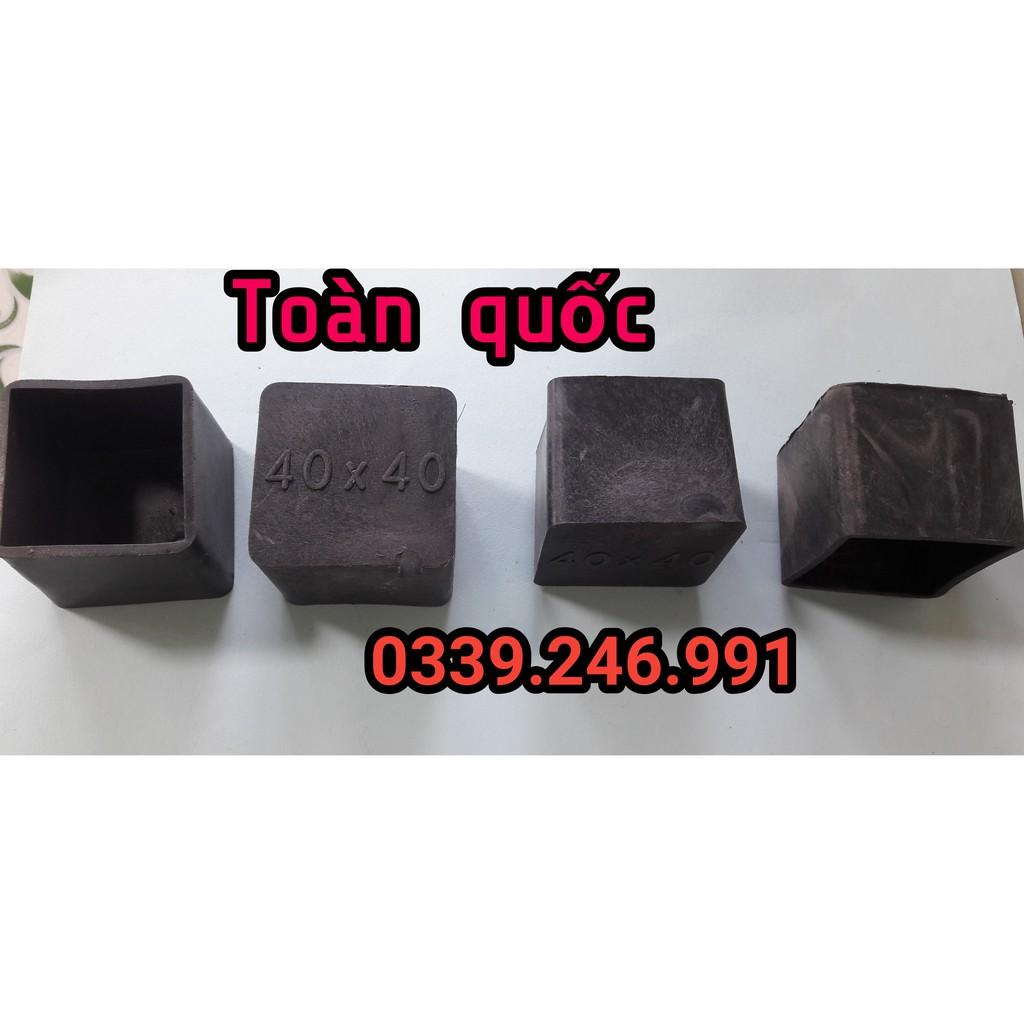 10 chiếc chup 40x40 mm_bọc ngoài chân bàn ghế, ủng, nút bịt chân bàn ghế, ống hộp vuông, nút chân nhựa, ủng chân cho ống