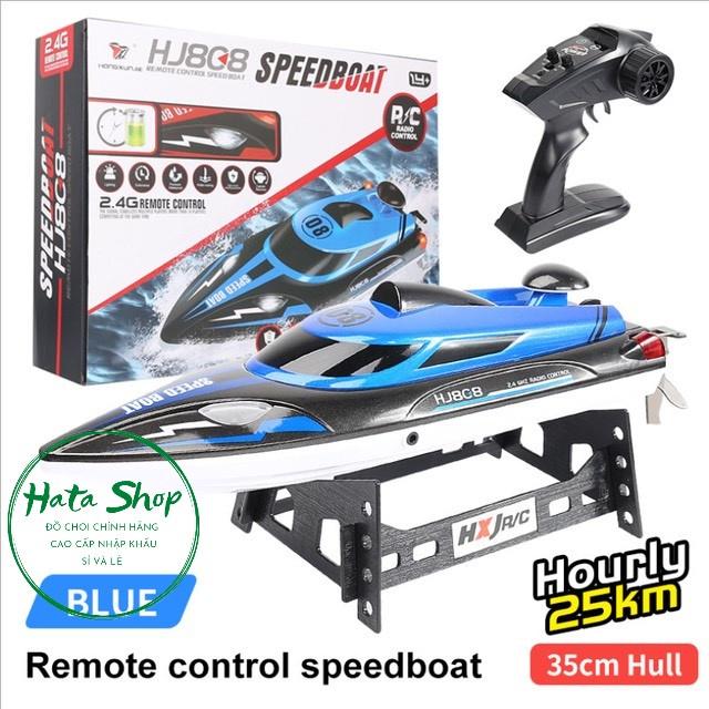 Tàu cano điều khiển từ xa HJ808 tốc độ 25km/h siêu tốc Speedboat 2.4GHZ remote control RC Racing Radio Control