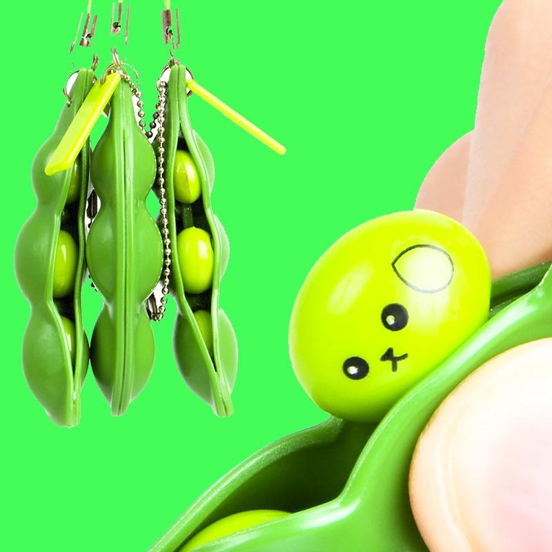 Móc Khóa Hình Hạt Đậu Móc Khóa Hình Hạt Lạc Bóp Xả Stress Hiệu Quả