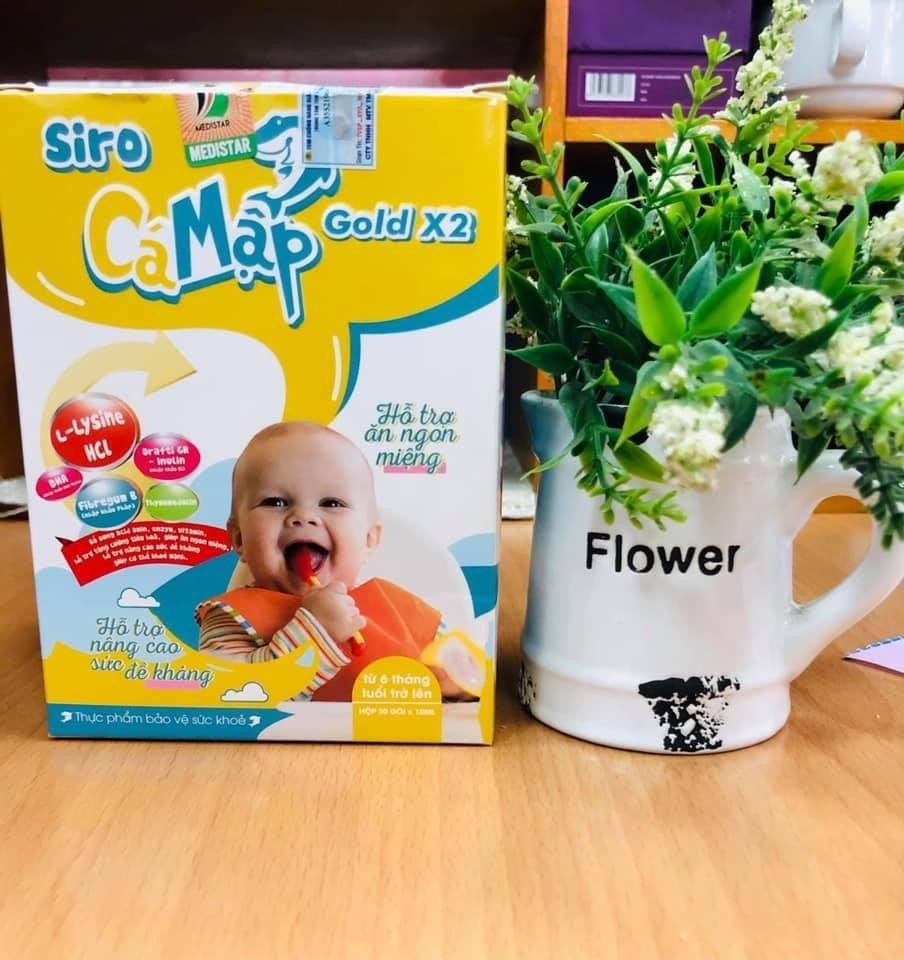 Siro Cá Mập Gold X2 Baby Shark Giúp Bé Hết Biếng Ăn, Chống Táo Bón, Tăng Hệ Miễn Dịch