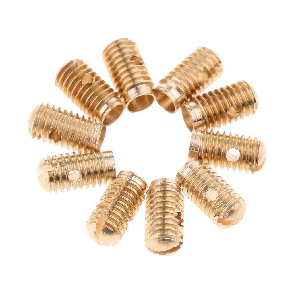 10pcs Saxophone Sax Adjust Screws for Alto Tenor Soprano Sax - Gold