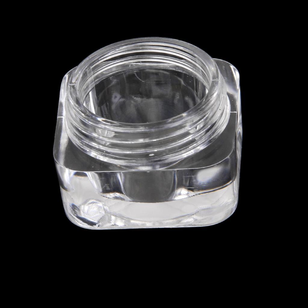 2Pcs Cosmetic Empty Jar Pot Eyeshadow Makeup Face Cream Lip Balm Container