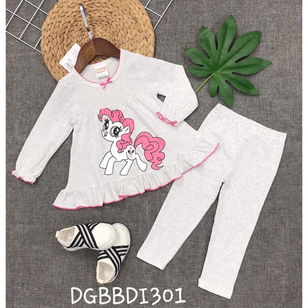 Bộ dài tay cho bé gái dáng babydoll - Bộ quần áo bé gái -