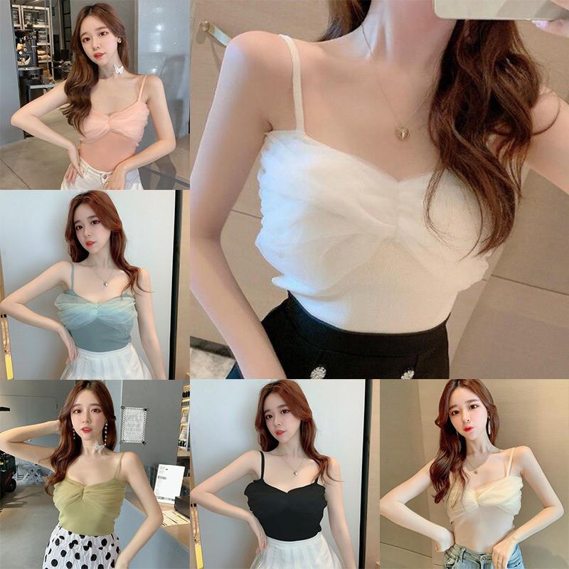 Áo hai dây cổ chữ V thời trang cho nữ