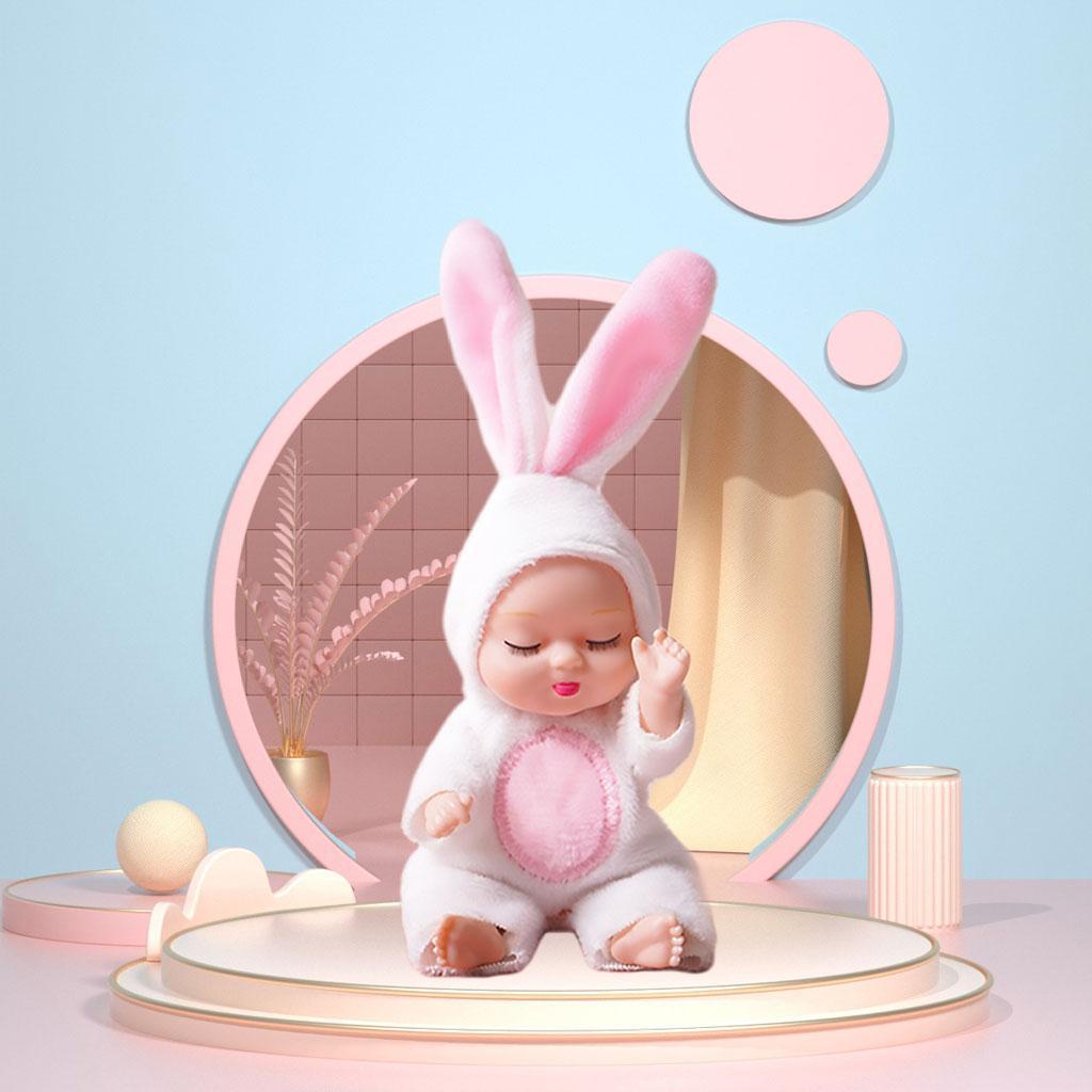 Cartoon Sleeping Baby Doll Keychain Accessories Car Toy Gifts Decor Rabbit