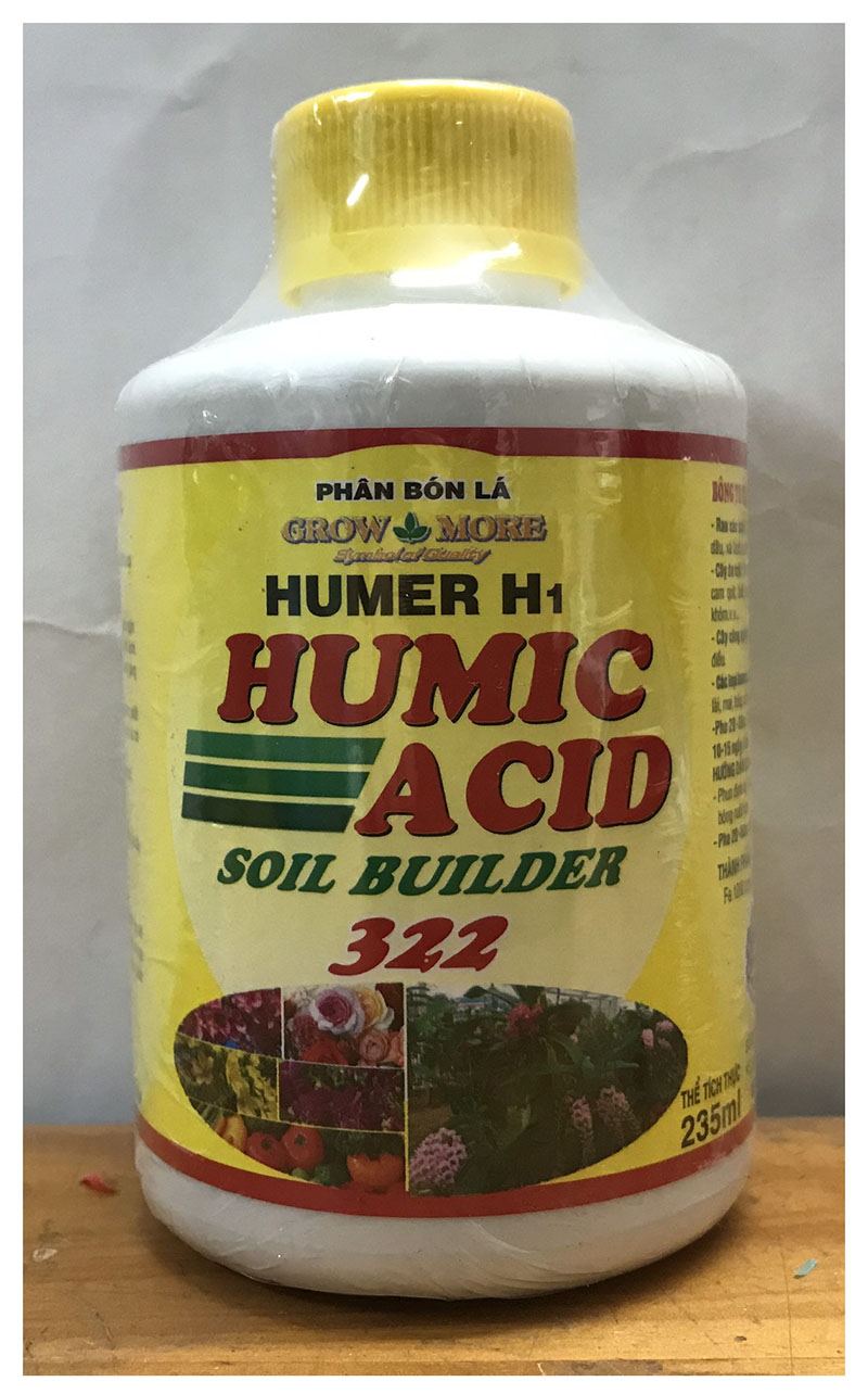 Phân Bón Lá HUMER H1 HUMIC ACID SOIL BUILDER 322 Bông To, Trái Lớn, Chống Rụng Bông, Tăng Đậu Trái, Thể Tích: 235ml