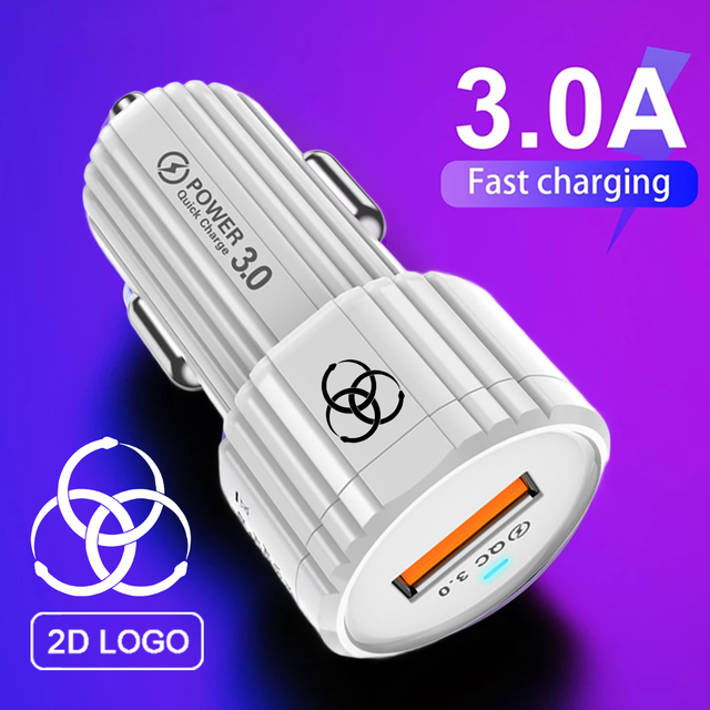 Eonline 3D Phim hoạt hình dễ thương USB Bộ sạc nhanh 18W 3A Bộ sạc xe hơi USB cho iPhone 14 13 Pro Max QC4.0 3.0 Bộ sạc xe hơi nhanh