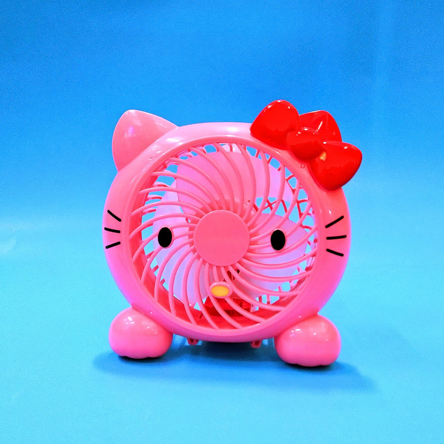 Quạt sạc mini Hello Kitty hồng