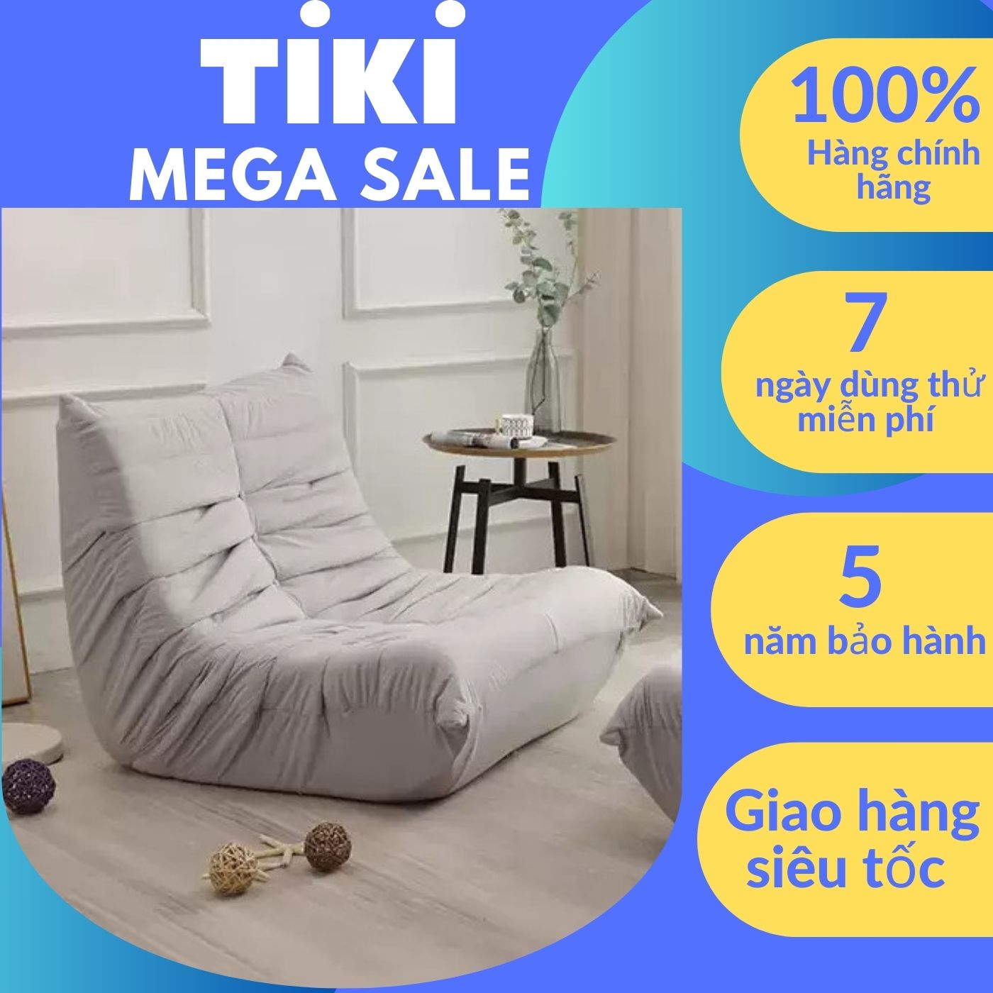 Ghế Sofa Thư Giãn, Ghế Togo Đệm Nguyên Khối Siêu Êm Bọc Da Cao Cấp Sang Trọng