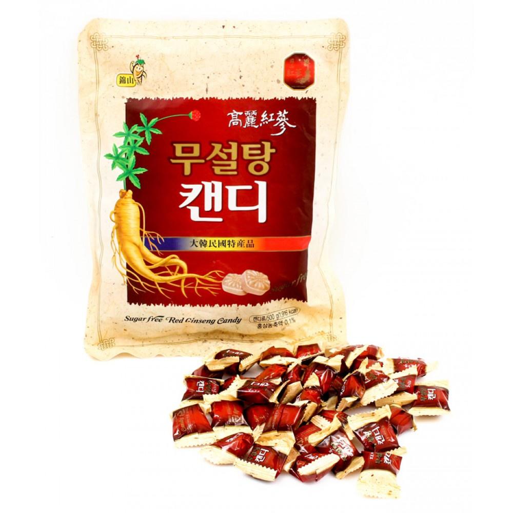 KẸO HỒNG SÂM KHÔNG ĐƯỜNG HÀN QUỐC 500GR (KOREA RED GINSENG FREE SUGER)