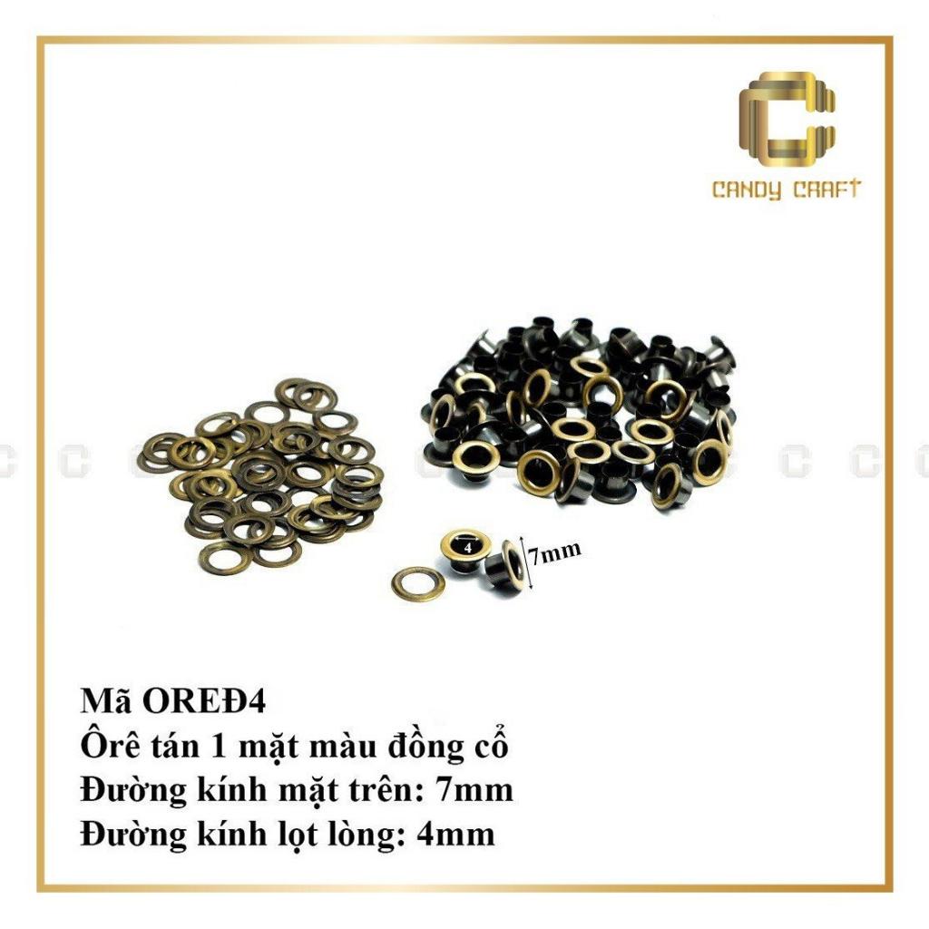 Mắt cáo (ôrê) 1 mặt tán size 4mm-6mm(bịch 10 bộ)