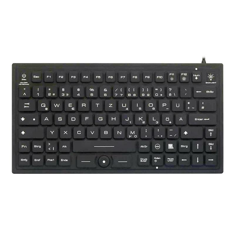 Khuyến mại Bàn phím điều khiển công nghiệp Bàn phím chống nước Bàn phím silicon có dây cỡ nhỏ Kích thước nhỏ Chống dầu Chống vết bẩn Bàn phím đèn nền kháng khuẩn