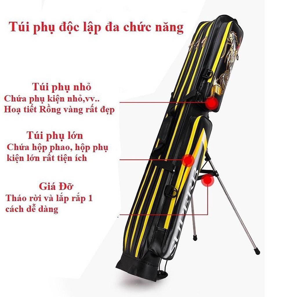 Bao Đựng Cần Câu cao cấp SuPer Dragon , Túi Đựng Cần 2 ngăn và 3 Ngăn