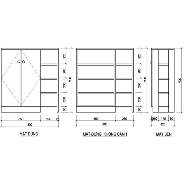 Tủ giày dép gỗ thông minh OHAHA 024