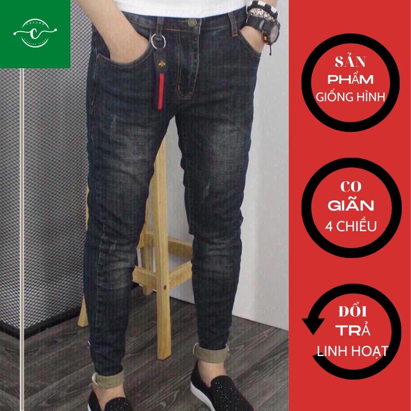Quần Jean Nam, Màu Đen Cao Cấp, Không Phai Màu Quần Bò VOZODO 28