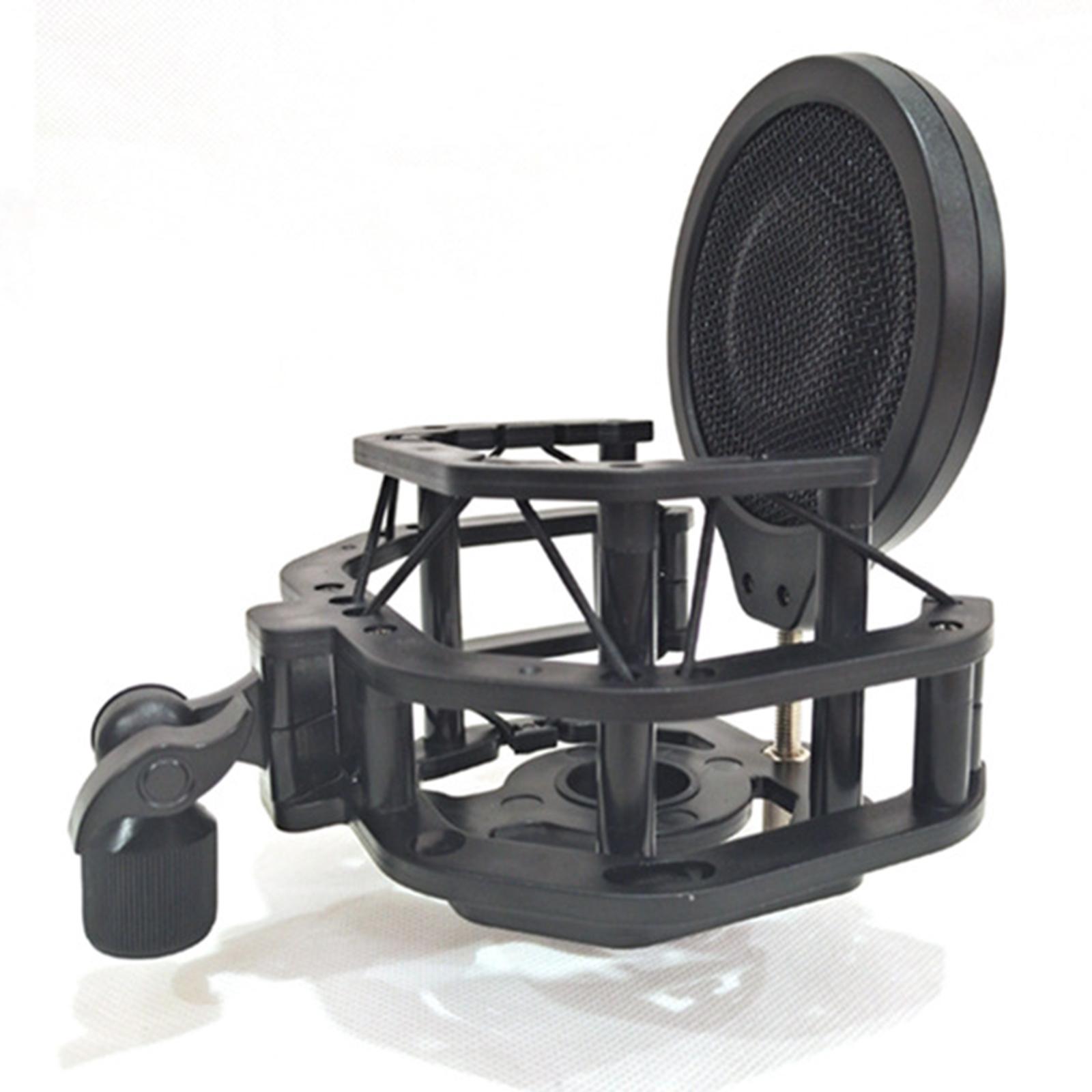 Adjustable Microphone Shock Mount with High Isolation Filter Shield