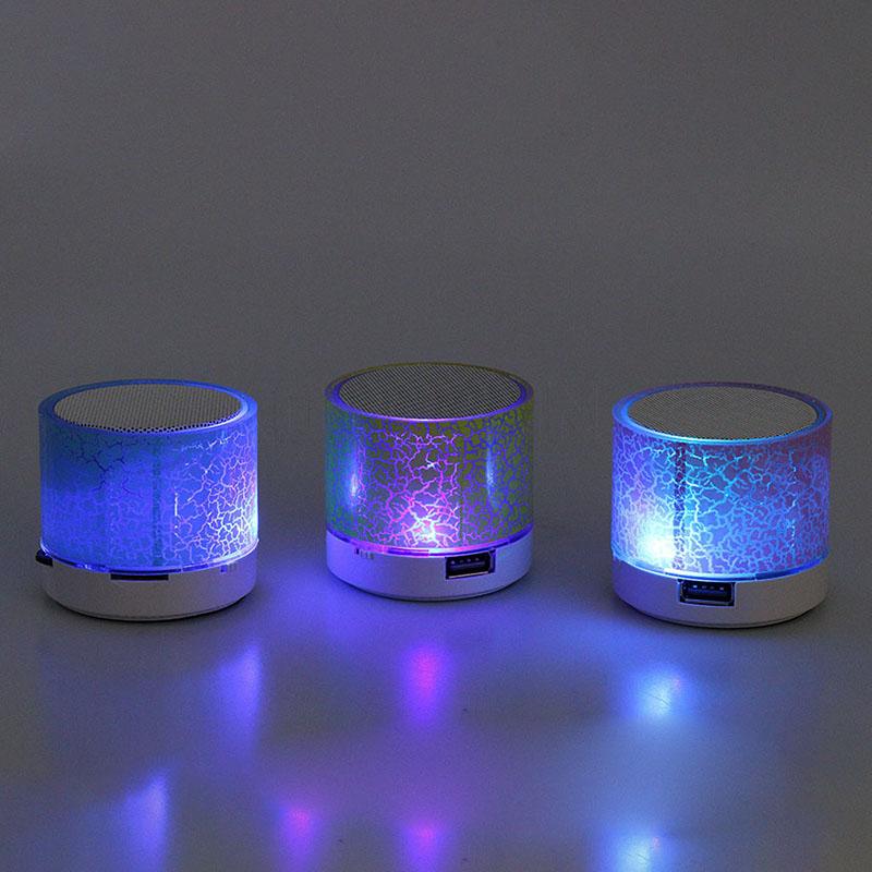 Mini Di Động Âm Thanh Xe Hơi Rực Rỡ Nứt Đèn LED Loa Siêu Trầm Bluetooth Không Dây Loa Hỗ Trợ Thẻ TF USB Cho Máy Tính/Điện Thoại Di Động Color: Grass Green