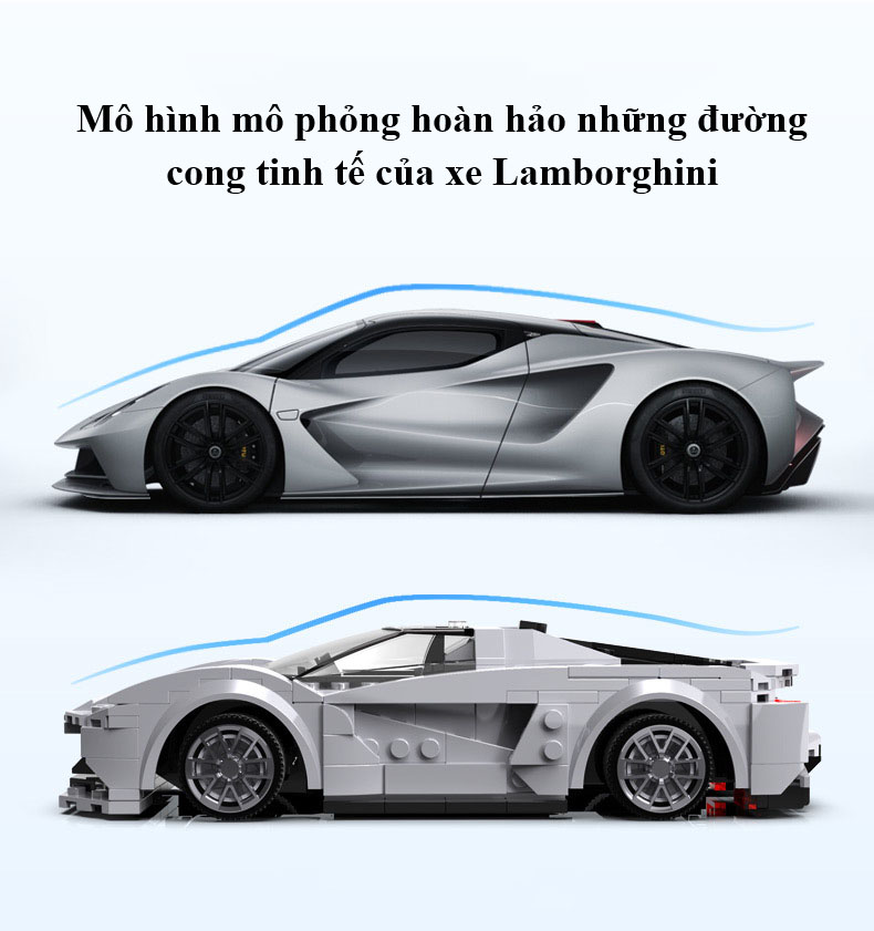 Bộ Đồ Chơi Xếp Hình Xe Đua Lamborghini Veneno 308 Chi Tiết, Đồ Chơi Mô Hình Xe Đua Lamborghini Veneno Điều Khiển Từ Xa, Đồ Chơi Lắp Ghép Cao Cấp Ô Tô Lamborghini Veneno Điều Khiển RC.