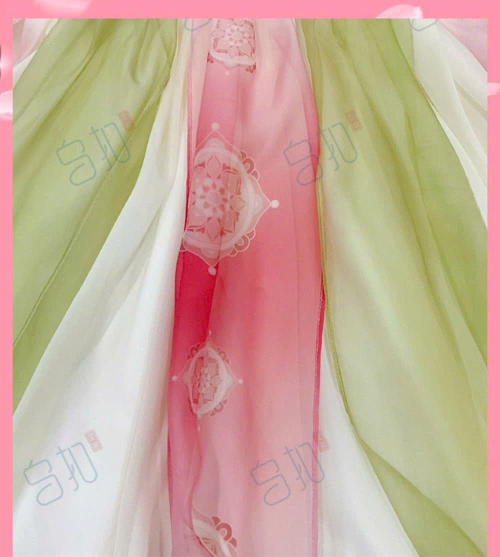 Đầm váy công chúa cổ trang hanfu thêu hoa cho bé gái diện lễ tết trung thu đẹp size 100-160 hàng Quảng Châu